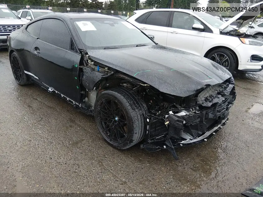 2023 BMW M4 Competition xDrive VIN: WBS43AZ00PCM29450 Lot: 45023397