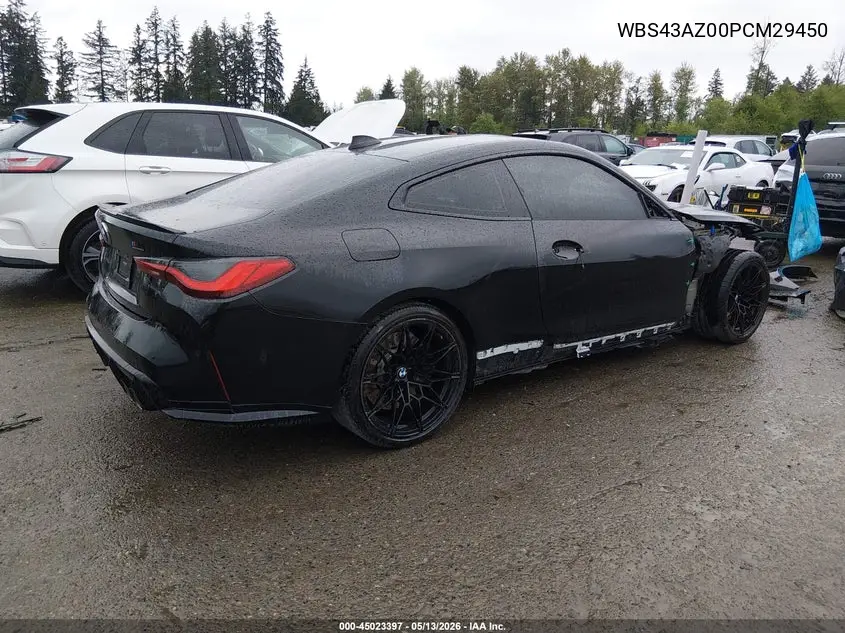 2023 BMW M4 Competition xDrive VIN: WBS43AZ00PCM29450 Lot: 45023397
