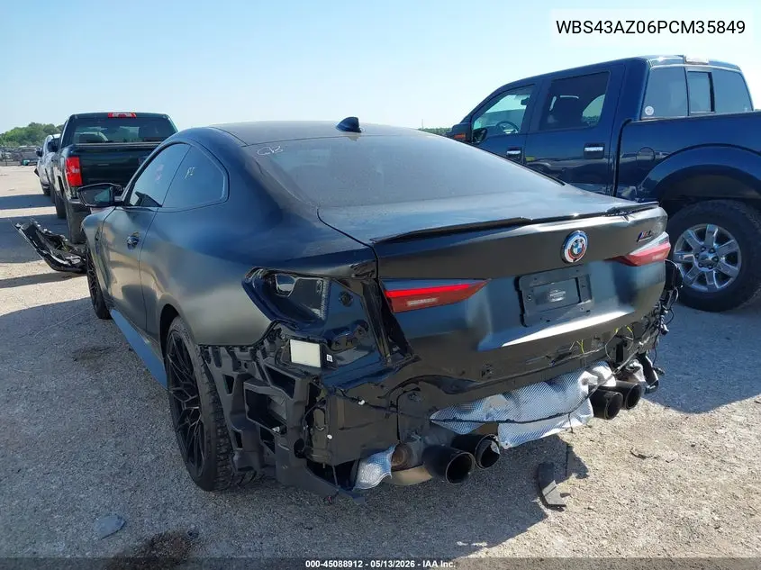 2023 BMW M4 Competition xDrive VIN: WBS43AZ06PCM35849 Lot: 45088912
