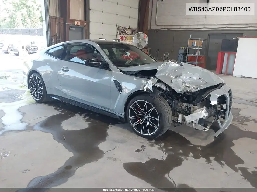 2023 BMW M4 Competition xDrive VIN: WBS43AZ06PCL83400 Lot: 45671339