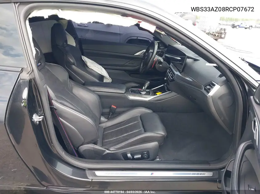 2024 BMW M4 Competition VIN: WBS33AZ08RCP07672 Lot: 44778194