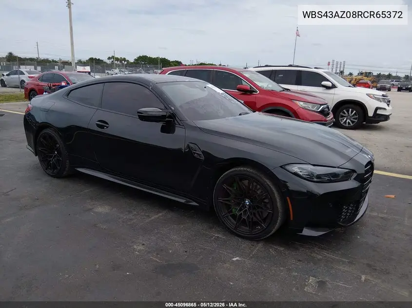2024 BMW M4 Competition xDrive VIN: WBS43AZ08RCR65372 Lot: 45096865