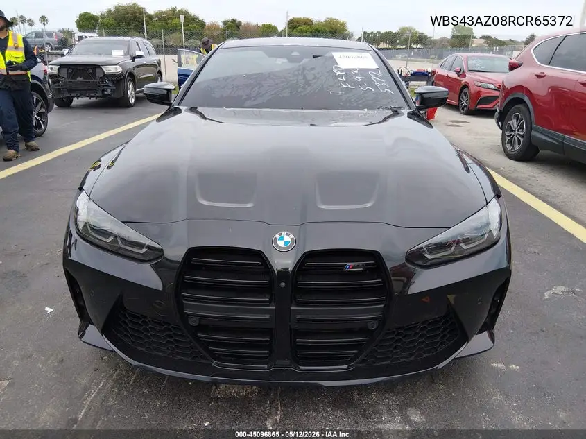 2024 BMW M4 Competition xDrive VIN: WBS43AZ08RCR65372 Lot: 45096865