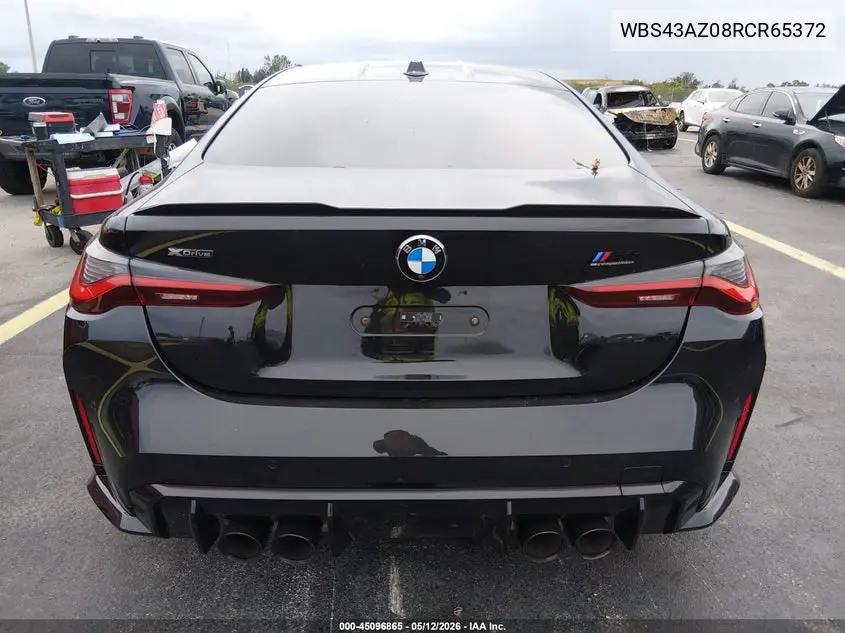 2024 BMW M4 Competition xDrive VIN: WBS43AZ08RCR65372 Lot: 45096865