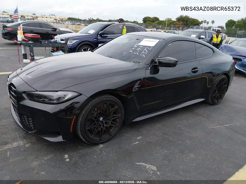 2024 BMW M4 Competition xDrive VIN: WBS43AZ08RCR65372 Lot: 45096865