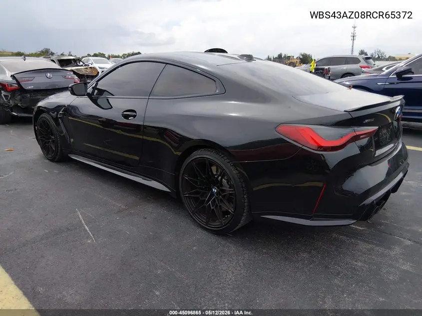 2024 BMW M4 Competition xDrive VIN: WBS43AZ08RCR65372 Lot: 45096865