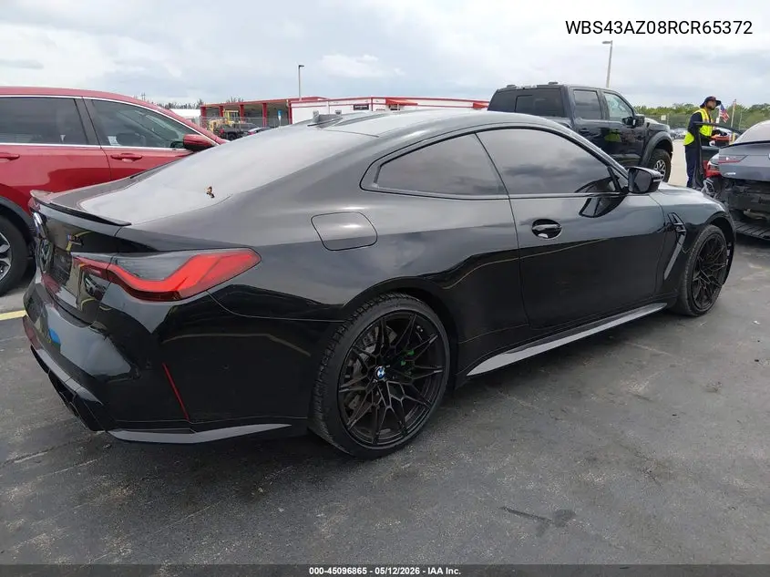 2024 BMW M4 Competition xDrive VIN: WBS43AZ08RCR65372 Lot: 45096865