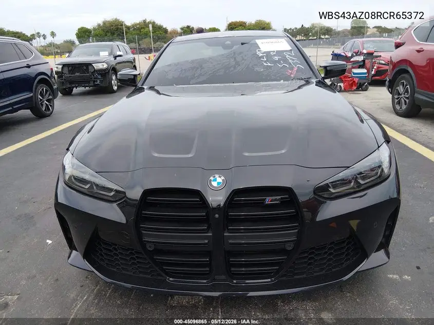 2024 BMW M4 Competition xDrive VIN: WBS43AZ08RCR65372 Lot: 45096865
