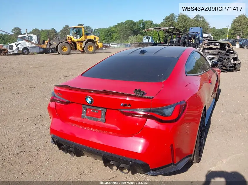 2024 BMW M4 Competition xDrive VIN: WBS43AZ09RCP71417 Lot: 45376959