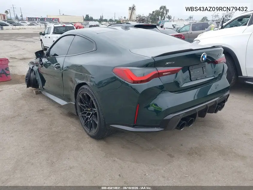 2024 BMW M4 Competition xDrive VIN: WBS43AZ09RCN79432 Lot: 45414931