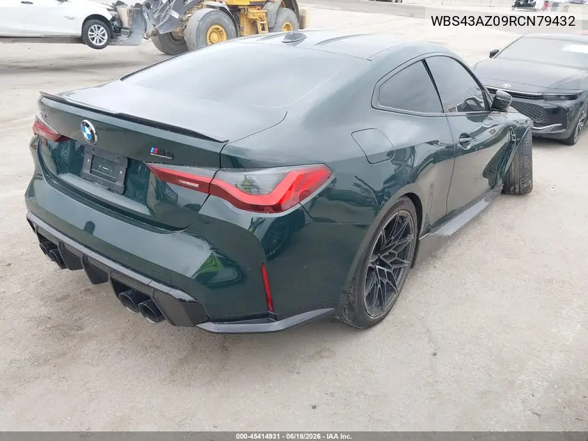 2024 BMW M4 Competition xDrive VIN: WBS43AZ09RCN79432 Lot: 45414931