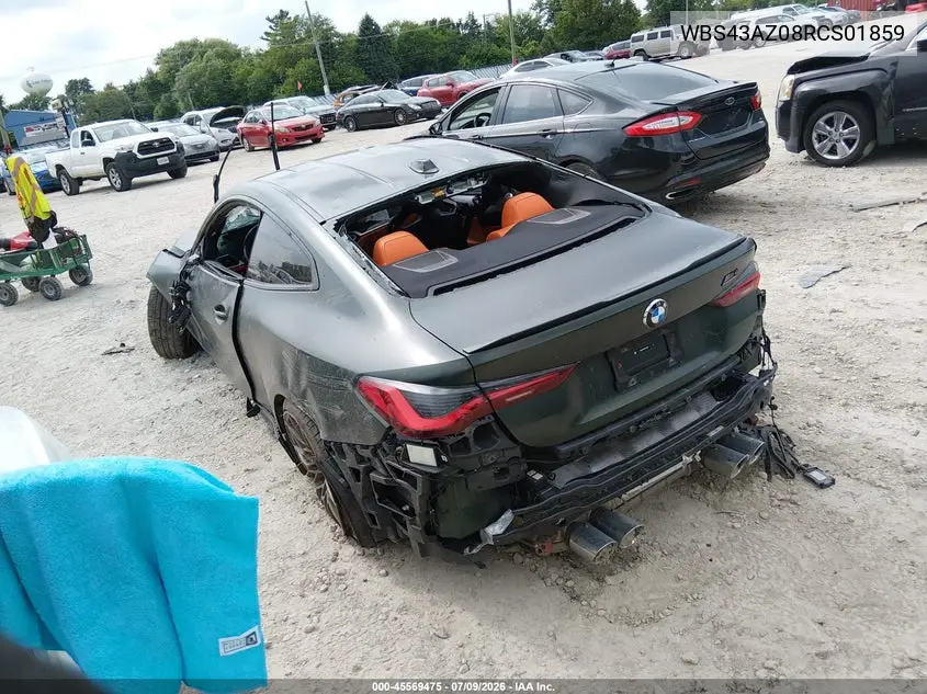 2024 BMW M4 Competition xDrive VIN: WBS43AZ08RCS01859 Lot: 45569475