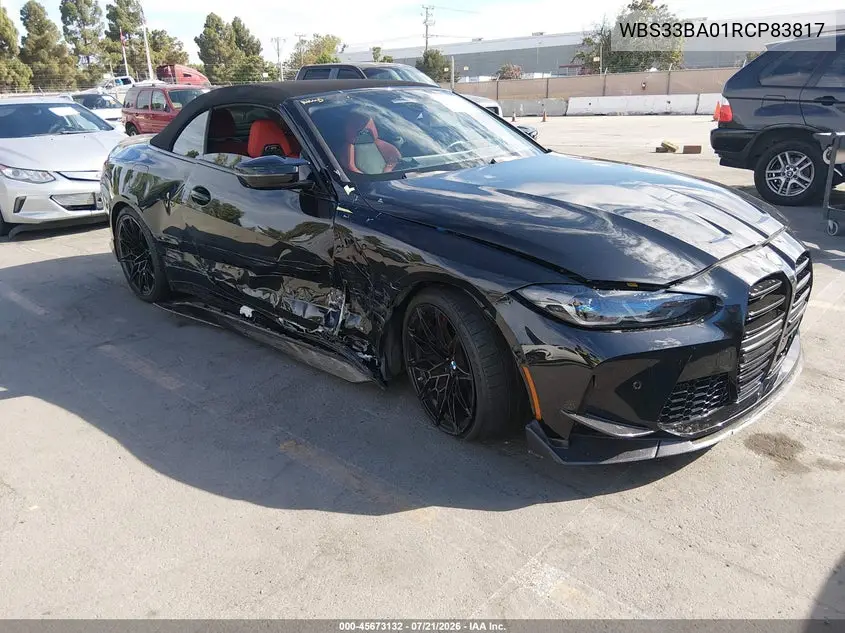 2024 BMW M4 Competition xDrive VIN: WBS33BA01RCP83817 Lot: 45673132