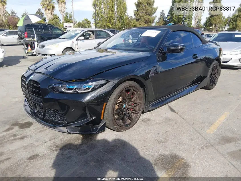 2024 BMW M4 Competition xDrive VIN: WBS33BA01RCP83817 Lot: 45673132