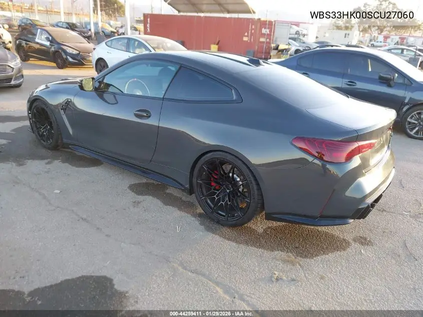 2025 BMW M4 Competition xDrive VIN: WBS33HK00SCU27060 Lot: 44259411