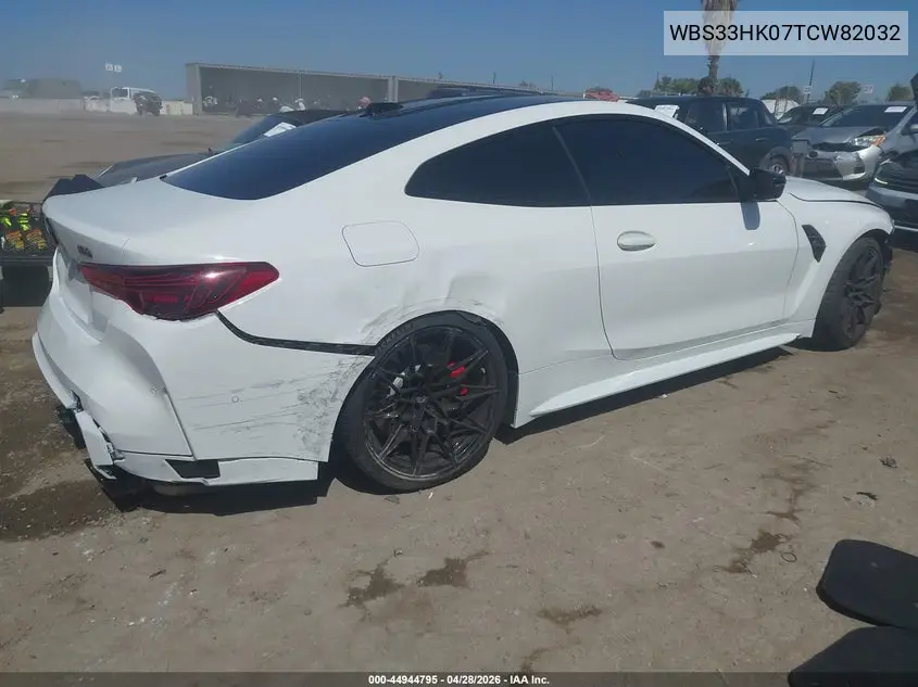 2026 BMW M4 Competition xDrive VIN: WBS33HK07TCW82032 Lot: 44944795