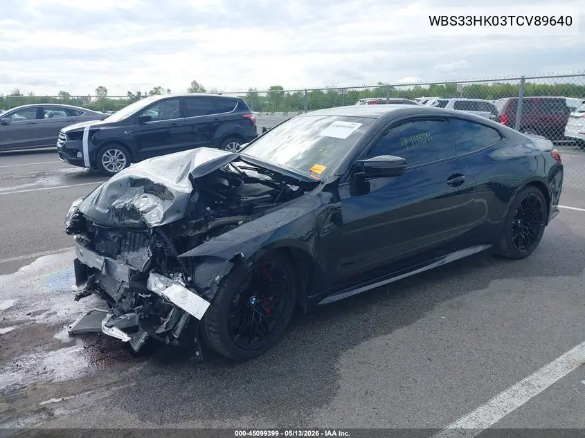 2026 BMW M4 Competition xDrive VIN: WBS33HK03TCV89640 Lot: 45099399