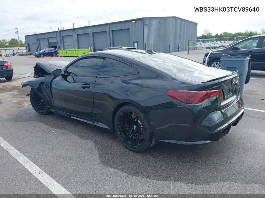 2026 BMW M4 Competition xDrive VIN: WBS33HK03TCV89640 Lot: 45099399