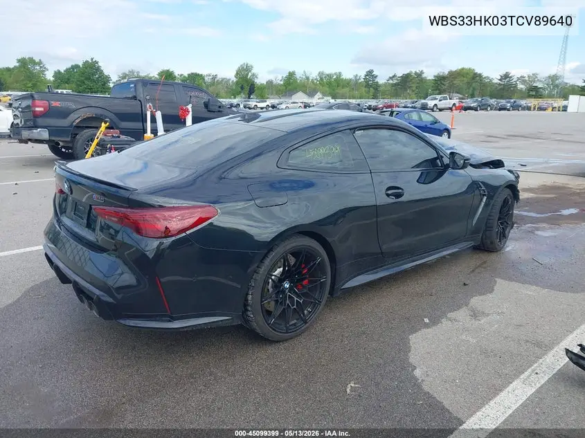 2026 BMW M4 Competition xDrive VIN: WBS33HK03TCV89640 Lot: 45099399