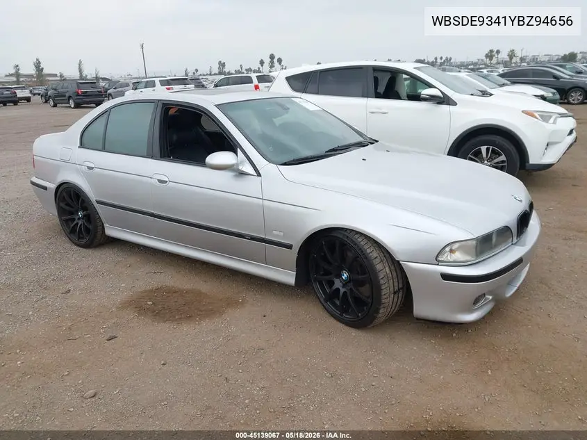 2000 BMW M5 VIN: WBSDE9341YBZ94656 Lot: 45139067