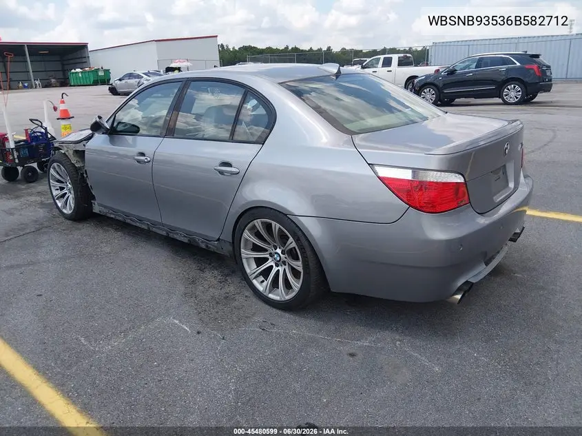 2006 BMW M5 VIN: WBSNB93536B582712 Lot: 45480599