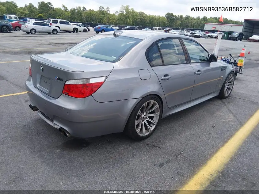 2006 BMW M5 VIN: WBSNB93536B582712 Lot: 45480599