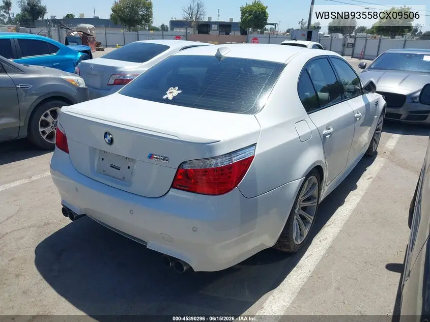 2008 BMW M5 VIN: WBSNB93558CX09506 Lot: 45390296