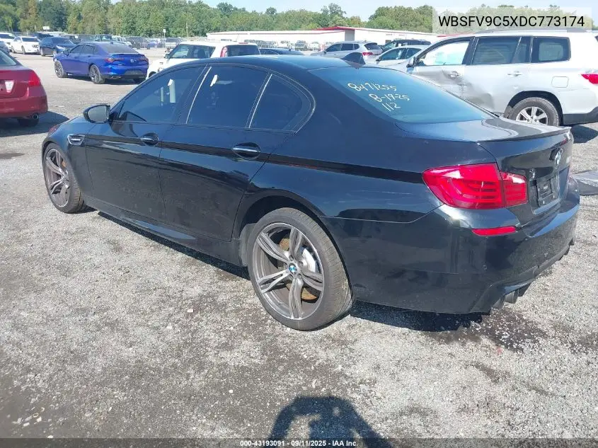 2013 BMW M5 VIN: WBSFV9C5XDC773174 Lot: 43193091