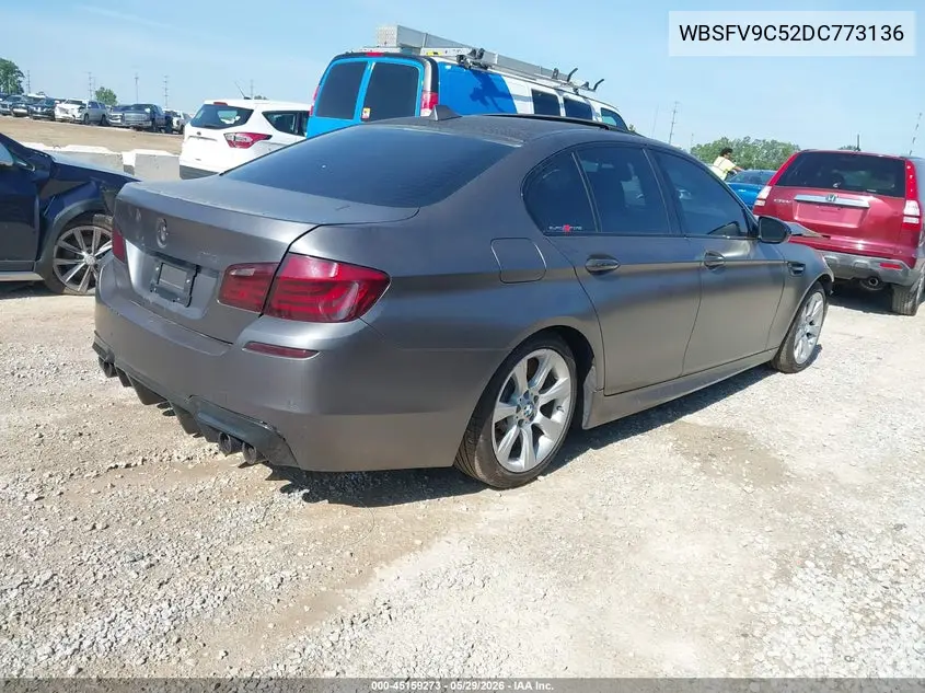 2013 BMW M5 VIN: WBSFV9C52DC773136 Lot: 45159273