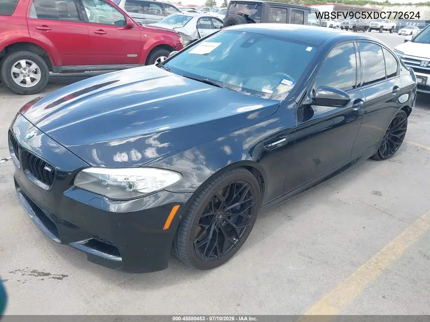 2013 BMW M5 VIN: WBSFV9C5XDC772624 Lot: 45580453