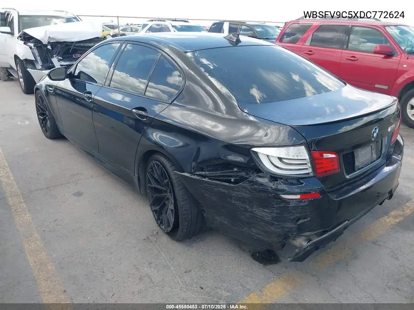 2013 BMW M5 VIN: WBSFV9C5XDC772624 Lot: 45580453