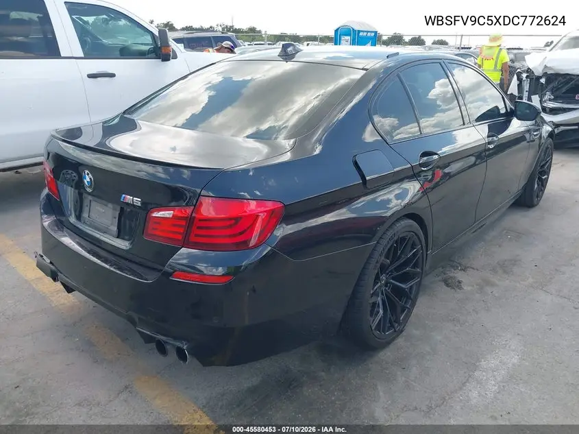 2013 BMW M5 VIN: WBSFV9C5XDC772624 Lot: 45580453