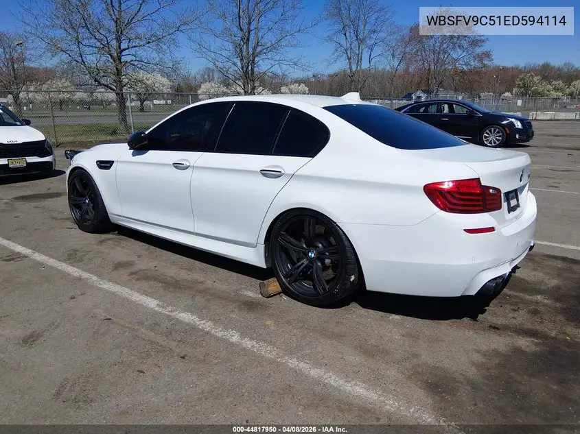 2014 BMW M5 VIN: WBSFV9C51ED594114 Lot: 44817950