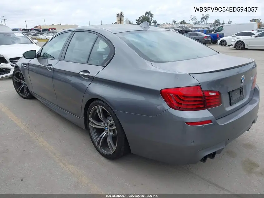2014 BMW M5 VIN: WBSFV9C54ED594057 Lot: 45202067