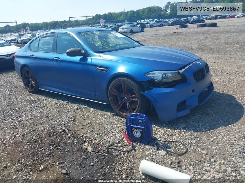2014 BMW M5 VIN: WBSFV9C51ED593867 Lot: 45488224
