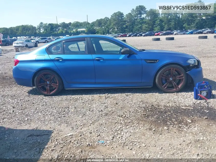 2014 BMW M5 VIN: WBSFV9C51ED593867 Lot: 45488224