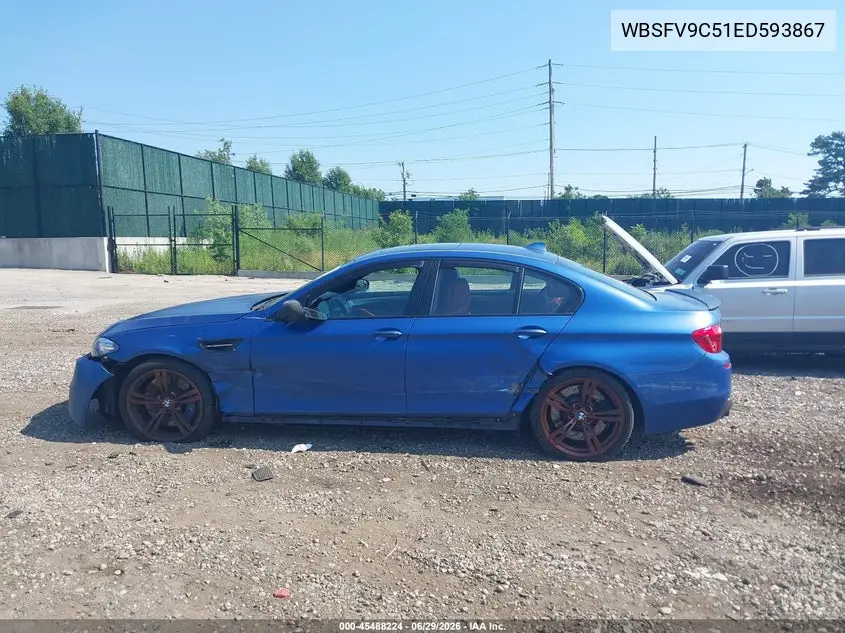 2014 BMW M5 VIN: WBSFV9C51ED593867 Lot: 45488224