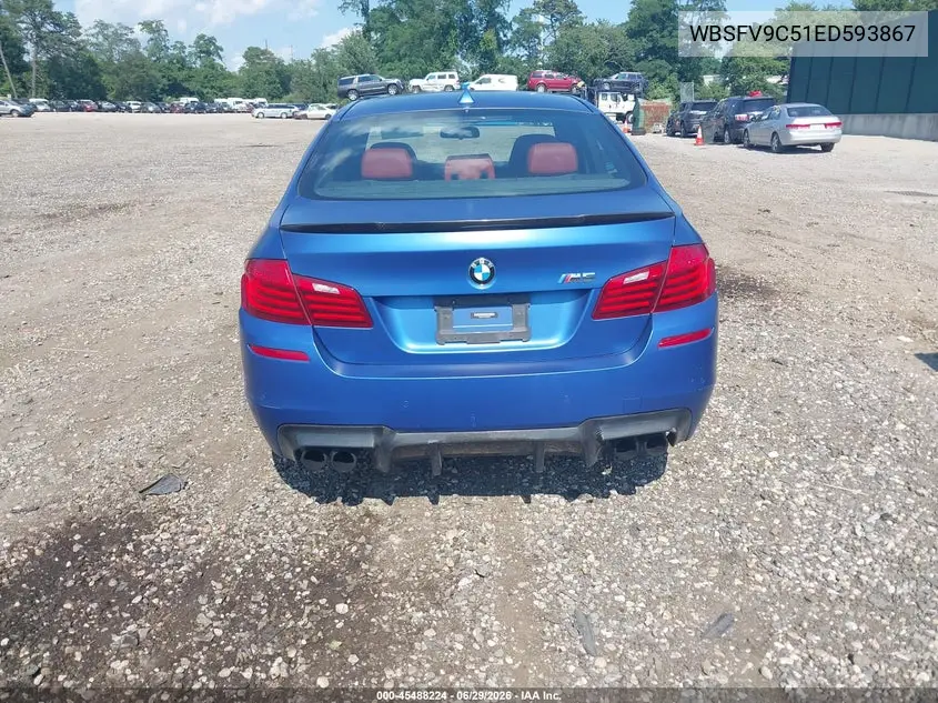 2014 BMW M5 VIN: WBSFV9C51ED593867 Lot: 45488224