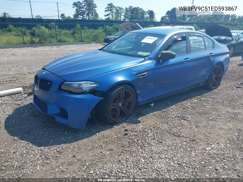 2014 BMW M5 VIN: WBSFV9C51ED593867 Lot: 45488224