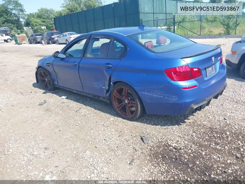 2014 BMW M5 VIN: WBSFV9C51ED593867 Lot: 45488224