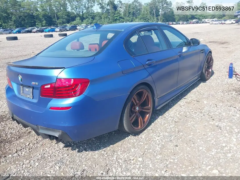 2014 BMW M5 VIN: WBSFV9C51ED593867 Lot: 45488224