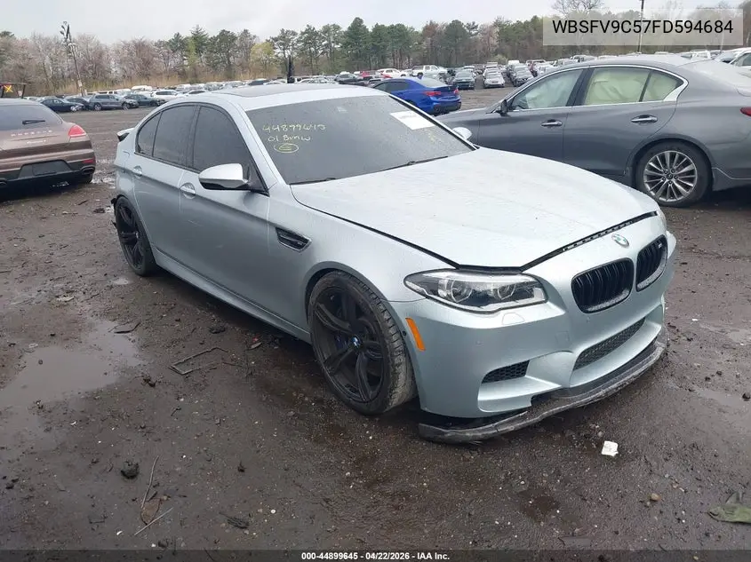 2015 BMW M5 VIN: WBSFV9C57FD594684 Lot: 44899645