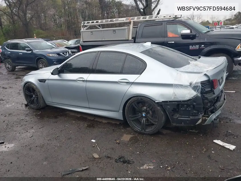 2015 BMW M5 VIN: WBSFV9C57FD594684 Lot: 44899645
