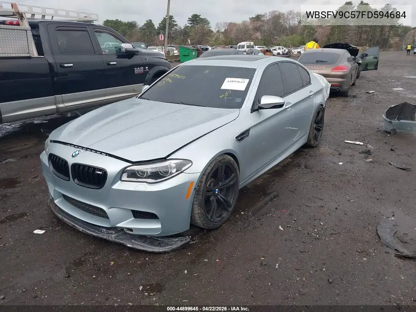 2015 BMW M5 VIN: WBSFV9C57FD594684 Lot: 44899645