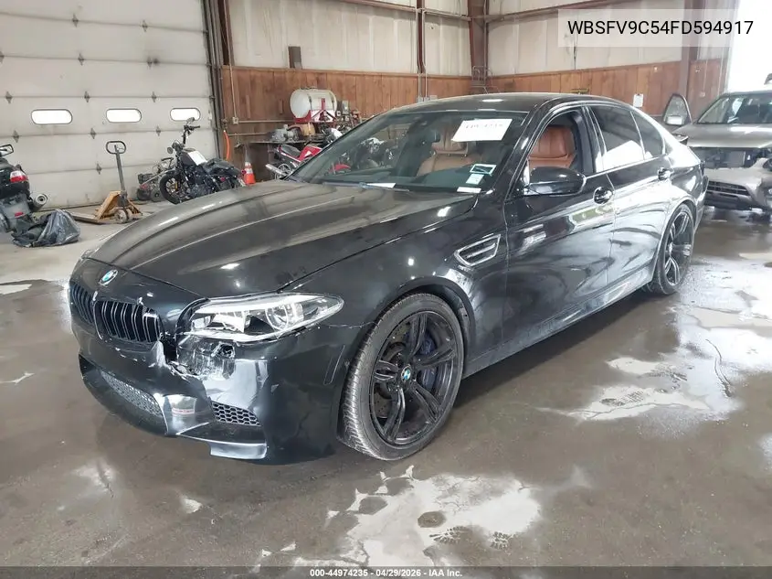 2015 BMW M5 VIN: WBSFV9C54FD594917 Lot: 44974235