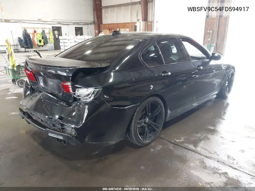 2015 BMW M5 VIN: WBSFV9C54FD594917 Lot: 44974235