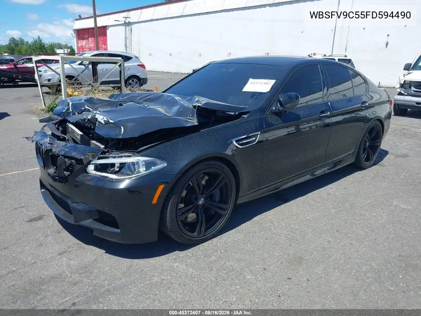 2015 BMW M5 VIN: WBSFV9C55FD594490 Lot: 45372407