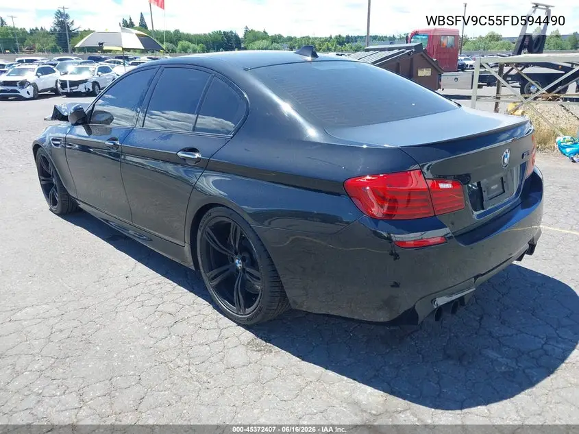2015 BMW M5 VIN: WBSFV9C55FD594490 Lot: 45372407