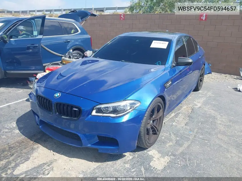 2015 BMW M5 VIN: WBSFV9C54FD594657 Lot: 45498409