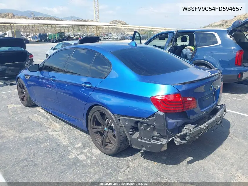 2015 BMW M5 VIN: WBSFV9C54FD594657 Lot: 45498409